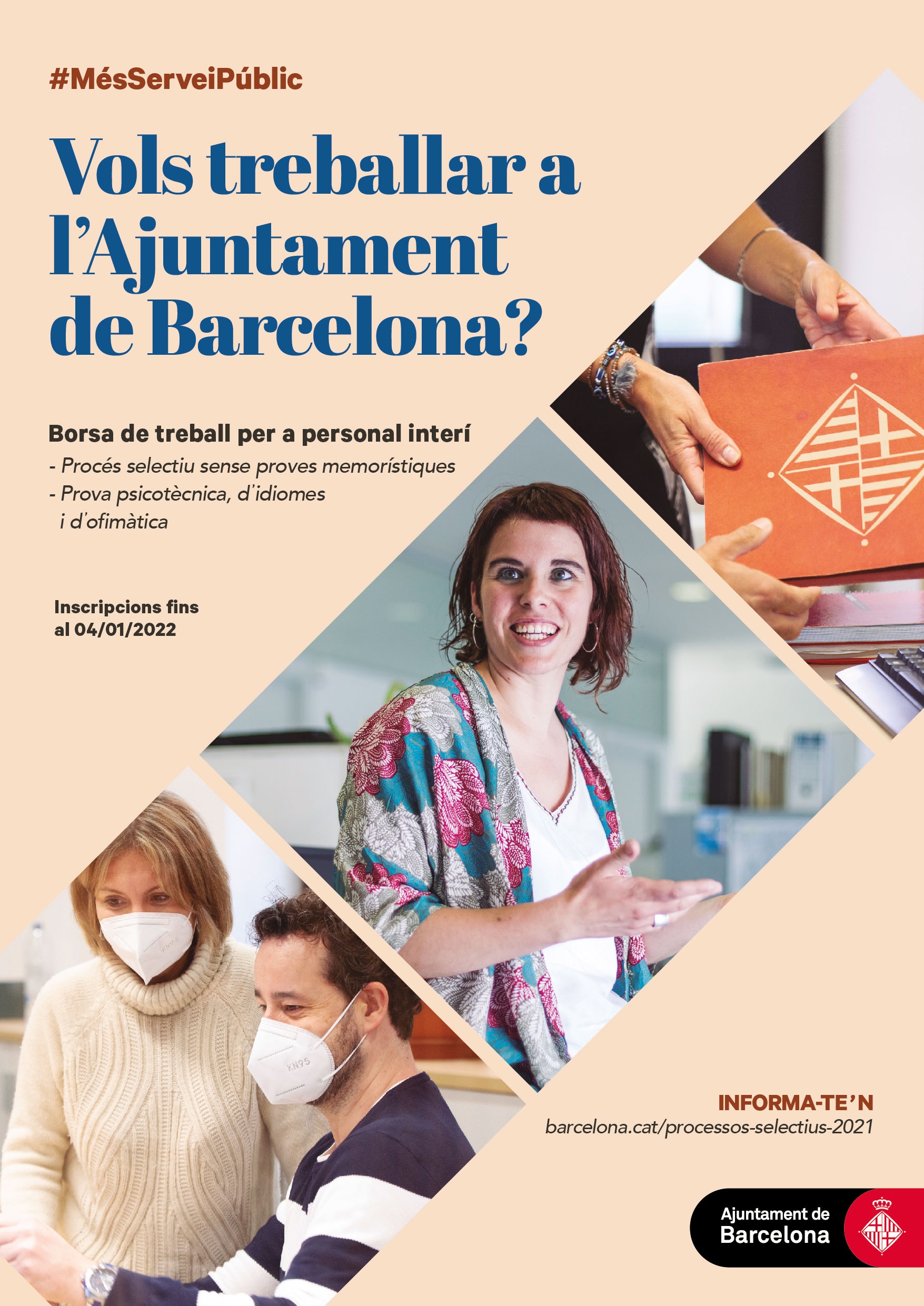 El Ayuntamiento de Barcelona abre nuevas Bolsas Trabajo para personal interino